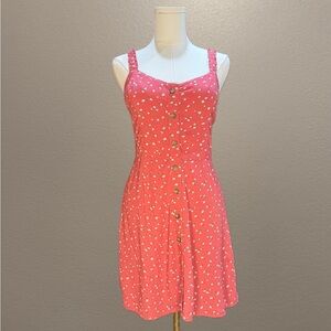 Hollister Floral Pink Button-Down Dress